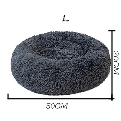 sunnymi® Nid de Compagnie Lit de Couchage de Litière de Chat PV de Sommeil Profond de Litière Confortable de Chien de Chenil de Peluche Convient aux Animaux Domestiques et aux Chats (L, Bleu foncé)