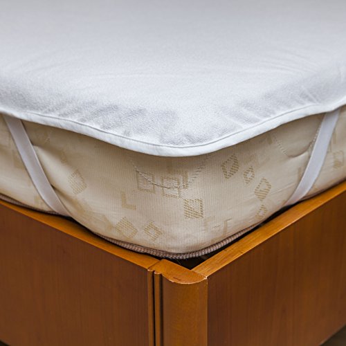 Mendola Home Textiles 277-PST160200-01 Matratzenschutz 160 x 200 cm, 80% Baumwolle, 20% Polyester, weiß