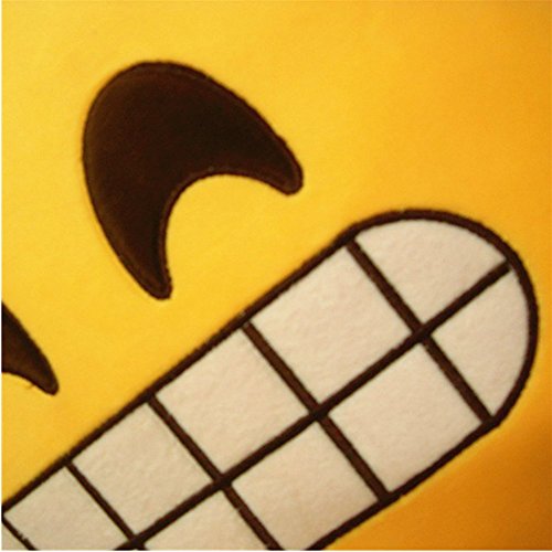 LI&HI Emoji Lachen Emoticon Kissen Polster Dekokissen Stuhlkissen Sitzkissen Rund(Laut Lachen) - 2