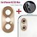 Produktbild Fcostume Metall Rückfahrkamera Objektiv Hülle Schutzfolie + Film für iPhone XS/XS max (Gold)