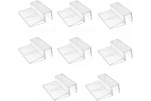 OTKARXUS Clip per coperchio dell'acquario, 8 pezzi, clip per copertura dell'acquario, supporto trasparente in acrilico per coperchio dell'acquario, staffa di copertura per acquario da 6/8/10/12 mm (12