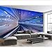 Produktbild Tapete 3D Stereo Silhouette Channel Bar Ktv Restaurant Wohnzimmer Schlafzimmer Tv Sofa Hintergrund Nachahmung Seidentuch 350X256 Cm