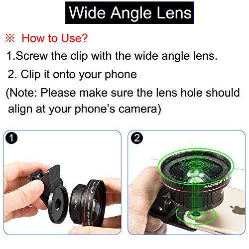 Obiettivo universale con clip, per smartphone, obiettivo per fotocamera HD 