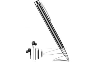 JUSTSTONE Enregistreur Vocal Numérique 100 Go, 1600 Heures d’Enregistrement, Prise de Son 360°, Enregistrement à Un Seul Bouton, Activation Vocale, Réduction de Bruit AI, Idéal pour Cours et Réunions