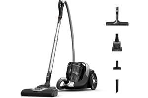 Rowenta Green Force Cyclonic Effitech+ Aspirapolvere a traino Senza Sacco, Capacità 2,5 L, Pulizia ad Alta Efficienza Energetica, In plastica riciclata, Riciclabile, silenzioso, 5 accessori, RO7C66