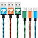 Price comparison product image Type C Cable [3Pack] Aioneus USB C Cable 2m/6.6ft Nylon Braided USB C to USB Charger Cable for samsung s8+, Huawei P9, Nexus 5X, HTC10, LG G5, OnePlus 3and More