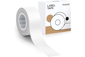 MakeID L1 Q1 E1 Nastro per Etichette, 16 mm x 4 m Ricariche Impermeabili Laminate Adesive Personalizzate per Ufficio Casa Etichette Adesive Termiche di Ricambio