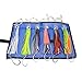 Produktbild Octopus Röcke Schleppen lockt Salzwasser Thunfisch Marlin Wahoo Schleppen Rock Edelstahl Gummifische mit-teiliges Set Haken und Drehgelenk manipuliert Leader Haken und Tasche inklusive Thunfisch 22,9 cm Big Game Schleppen Lure 6 Stück