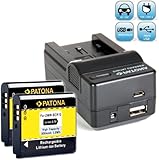 Bundlestar Akku Ladeger&auml;t 4 in 1 + 2x PATONA Akku Ersatzakku f&uuml;r DMW BCN10 BCN10 E BCN10 PP passend zu Panasonic Lumix DMC LF1 LF1K LF1W -- NEUHEIT mit Micro USB-Anschluss