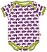 loud + proud Organic Cotton Short Sleeve Body (Plum, 6-12 Months)