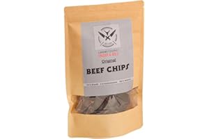 LANDMETZGEREI FAUSER GOELZ Original BEEF CHIPS Trockenfleisch-Chips | 70% Eiweiß | Sport Snack | eigene Herstellung | ohne Zusätze | Beef Jerkey | Topping für Salat und Suppe