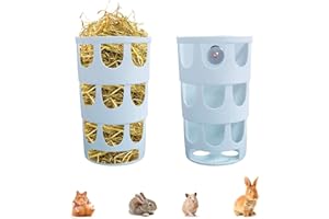 CCYY 2 Pezzi Mangiatoia per Coniglio, Mangiatoia per Fieno, Mangiatoia per Cavie, Alimentatori per Fieno, Mangiatoia per Fieno Sospesa, per Piccoli Animali, Cincillà, Coniglio, Blu