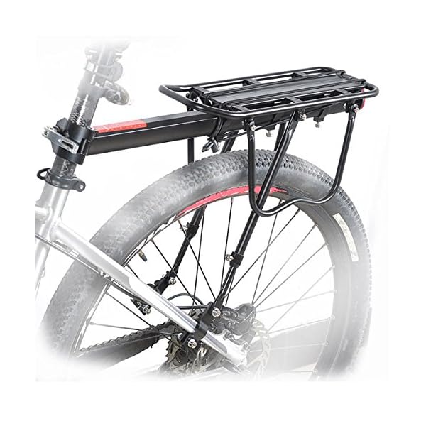 €23.99 OUTERDO Portapacchi Bici Posteriore in Alluminio 33*14,5cm - Nero, Universale Regolabile Porta Posteriore Per Bicicletta… - bikewebshop.it