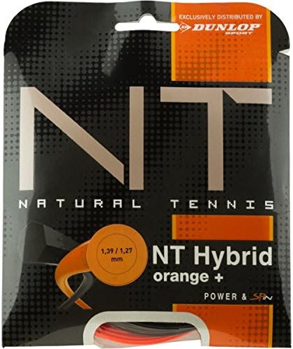 DUNLOP Tennis String NT Hybrid Orange 1.39/1.27 Black/Orange 12 m