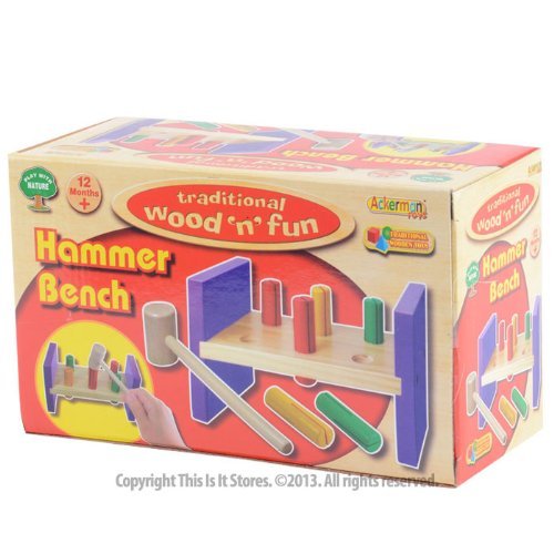 Traditional Wooden Toy Hammer Bench