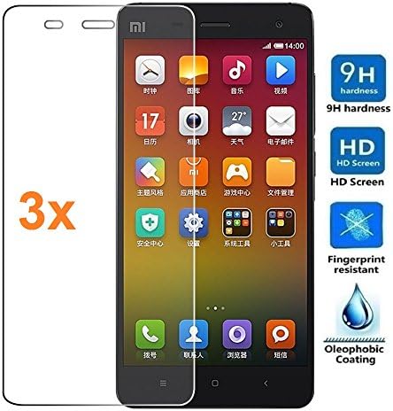 Electrónica Rey Pack 3x Screen Protector for XIAOMI M4 / Mi4, Tempered glass, Premium quality