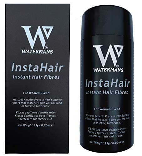 InstaHair Best Hair Building Fibras marrón oscuro 23 g - Fibras de pelo para hombres y mujeres, corrector de pérdida de cabello