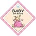 Baby on Board Sign, PINK BEAR QUILT, Baby on Board Car Sign, Baby Car Sign, Grandchild on Board, Baby Sign, Child sign,Baby on Board Sign, Bumper Sticker Style, Baby Car Sign, Baby Girl In Car Sign
