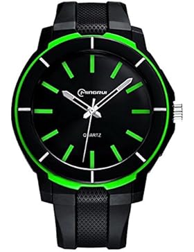 Jungen Uhren Lederband analoge Quarz Armbanduhr - 30m Wasserdicht(Gr¨¹n)