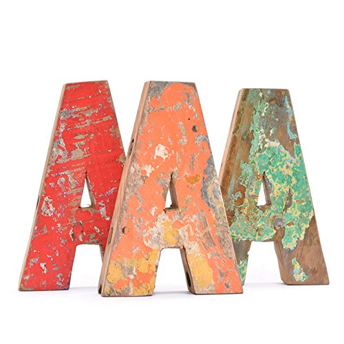 Letra A de madera reciclada - Fantastik