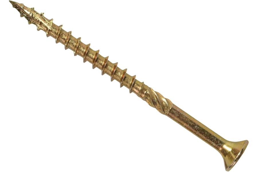 ForgeFast Elite Fast-Start Woodscrews | 4.0 x 50mm | Zinc Yellow | Box 200
