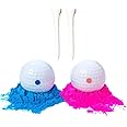 ibasenice 2Pcs Gender Reveal Golf Balls Golf Ball Set Blue and Pink Golf Ball Sports Themed Gender Reveal Ball With Powder for Expecting Parents