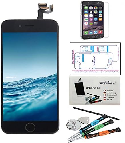 Replacement Display for iPhone 6S (4,7)" Screen LCD Black - Trop Saint ® With a Magnetic Project Map, Tutorial, Tools and Protective Film