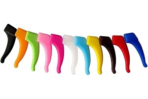 NUOBESTY 12Paires Crochet d'Oreille Lunette Embouts Branches de Lunettes en Silicone Crochets Anti-dérapant pour Cadre de Lunettes