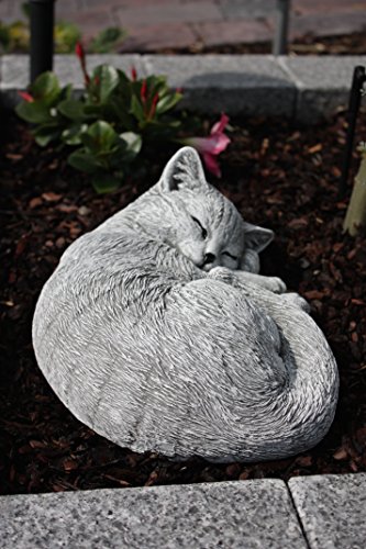 Steinfigur Katze schlafend, eingerollt, frostfest bis -30°C, massiver Steinguss - 7