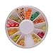 Well-Goal 4 Wheels Cute 3D Nail Art Fimo Sticker Tips Nail Art Slice--Heart,Animal,Fruit,Butterfly Pattern