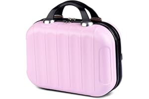 Balakaka Neceser de Viaje Rigido 10L, 14 Pulgadas Neceser de Viaje con Asa y Cintas Elásticas de Sujeción, Impermeable ABS Estuche Maquillaje Mujer Se Puede Colgar en el Equipaje