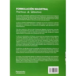 Formulación magistral. Prácticas de laboratorio