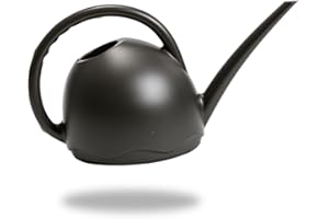 Plastia Regadera Pequeña para Plantas de Interior 1,8 L – Regadera Plantas con Pico Largo para Riego Fácil – Regaderas Jardín de Plástico Reciclado, Antracita