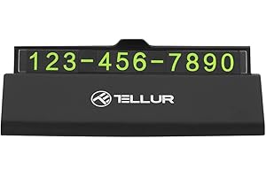 TELLUR Carta Numero Telefono parcheggio temporaneo Nero