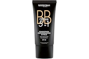 Deborah Milano - BB Cream Fondotinta Viso 5 in 1, 05 Amber, Effetto Antiossidante, Minimizza le Imperfezioni e Dona una Pelle Levigata e Nutrita, 30 ml