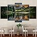 Produktbild AZAIONE Modulare Bilder Home Wand Moderne Poster HD Gedruckt 5 Stücke Leinwand Kunst Colorado Ozero Mountain Decor Ölgemälde, 40x60 cm 40x80 cm 40x100 cm