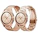 Price comparison product image VIGOSS Compatible Galaxy Watch 42mm Straps/Galaxy Watch Active 40mm Straps/Gear Sport Straps,20mm Solid Stainless Steel Loop Mesh Bracelet for Gear Sport SM-R600 SmartWatch(Metal+Mesh, Rose Gold)