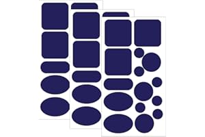 Skystuff 45 Pieces Down Jacket Patches Nylon Repair Tape Self-Adhesive Repair Patch for Jacket Tent Outerwear Repair, Round and Oval Shape