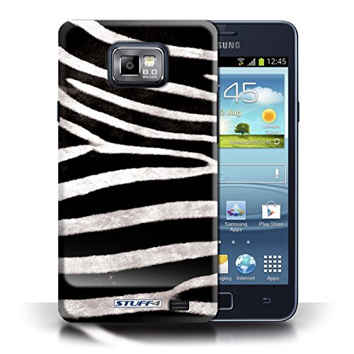 Preisvergleich Produktbild Gedruckt Schutzkoffer Schutzhüllen / Hülle für Samsung Galaxy S2 / SII / Zebra Muster / Tierpelz Muster Kollektion