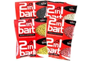 Fjuka Micros Bait - Quad Pack. White, Yellow, Red & Black. The Soft Feed Pellet That’s a Also a Hookbait.