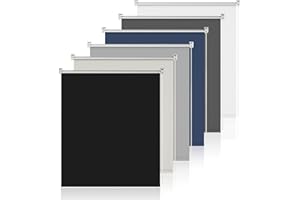 Verdunkelungsrollo Klemmrollos für Fenster Schwarz B110 x H130cm-Stoffbreite 105cm Thermorollo Sichtschutz Sonnenschutz Fenster Rollo innen ohne Bohren