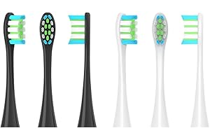 SAVTMVAS Głowice do szczoteczek pasują do wszystkich elektrycznych szczoteczek do zębów Oclean (3 czarne + 3 białe)