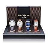 Wunderschönes Set mit 4 Uhren Epoque Time, eine Kollektion bestehend aus 4 wunderschönen Herrenuhren und Frau aus der Retromood und auch einzeln verpackt.