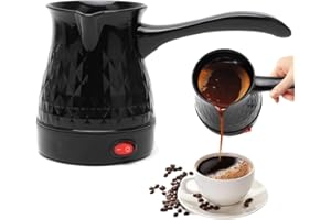 YURAGIM Türkischer Kaffeekocher 500ML Elektrische Türkische Kaffeekanne Espressokocher Induktion Kaffeemaschine Milchkanne Mokkakanne mit Griff, Mocha Pot Turkish Coffee Pot für Zuhause Büro Reisen Mocca Tee
