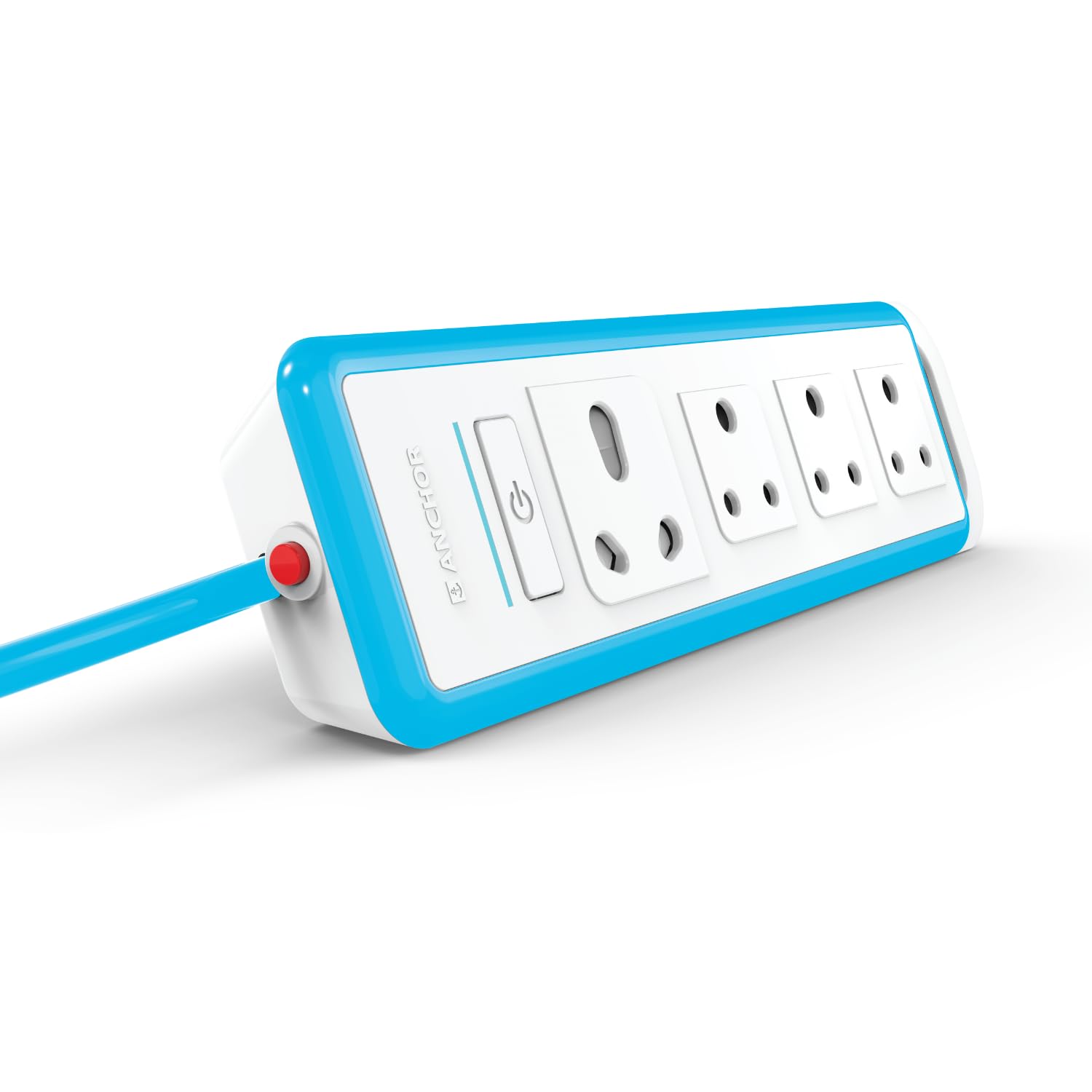 Anchor by Panasonic 16A 4 Socket Extension Board | 1 Universal Socket and 3 Standard Socket Extension Board with 1.5 Mtr Extension Cord | 4Multi Plug Socket for Home Wall, Office (22067)