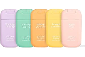 HAAN - Pack de 5 Gel Hidroalcohólico - Desinfectante de Manos Hidratante en Spray 30ml con Aloe Vera – Colección Blossom Elixir