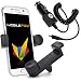 Produktbild Mobilefox KFZ Handy Lüftungshalterung 360° verstellbar inkl. Micro-USB Ladekabel SET für Samsung Galaxy A3/A5/A7/A8/A9 Schwarz