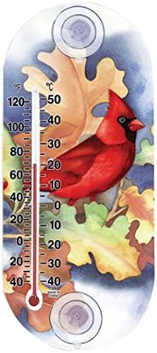 Accurite 8 inch Suction Cup Thermometer Bird Nature Themed 4 assorted designs Case of 12