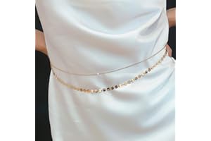 Sethain Mode Chaîne de taille Or En couches Métal Paillettes Chaînes Ventre Chaîne de bikini Accessoires de carrosserie Bijoux pour les femmes et les filles