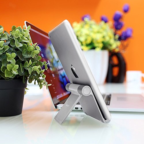 iVoler Tablet Halterung Multi-Winkel Aluminium Tablet Ständer Handy Halter Holder für Tablets, iPad, E-Reader und Smartphones, iPhone 7 / 7 Plus / 6S / 6 / SE / 5S / 5, Samsung Galaxy S8 and S8+, S7 edge / S6, Huawei p9 lite und weitere – Weiß - 9